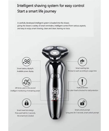 Men's Electric Shaver - 3 in 1 Rotary Razor & Trimmer | Cordless Waterproof & USB Rechargeable - Buy Online on SooperMarket.com