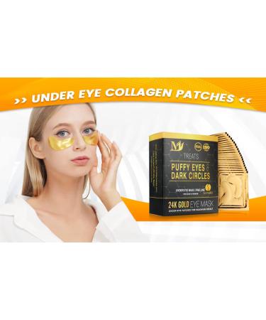 BERVEAL 24K Gold Under Eye Patches - Anti-Aging Mask for Puffy Eyes & Dark Circles (20pairs) - Buy Online on SooperMarket.com
