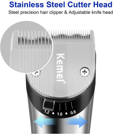 KEMEI Silver Hair Clippers for Men Cordless Clipper Professional Barber Clippers USB Rechargeable Wireless Haircut Clippers km-2481 - Buy Online on SooperMarket.com