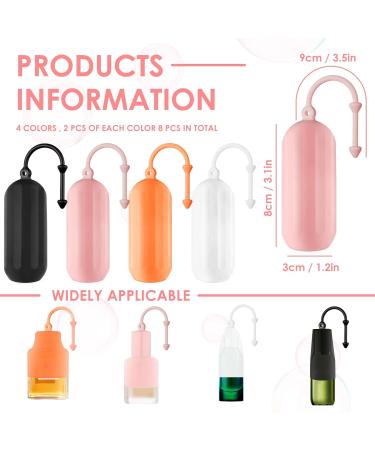 Travel Silicone Bottle Covers - 8 Pack Reusable Protective Spout Accessories for Shampoo & Shower Gel - Safe & Durable Travel Containers - Buy Online on SooperMarket.com