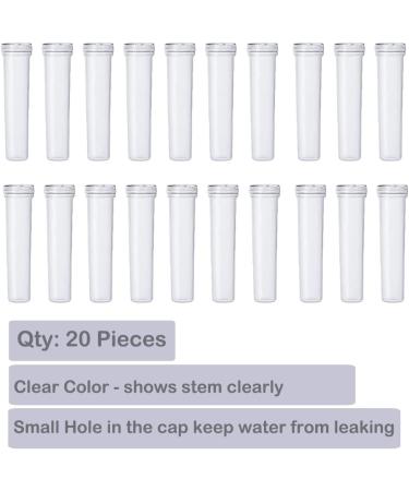 JFFX 20 Pcs Floral Water Tubes - Clear Plastic Flower Vials for Arrangement Decoration - Buy Online on SooperMarket.com