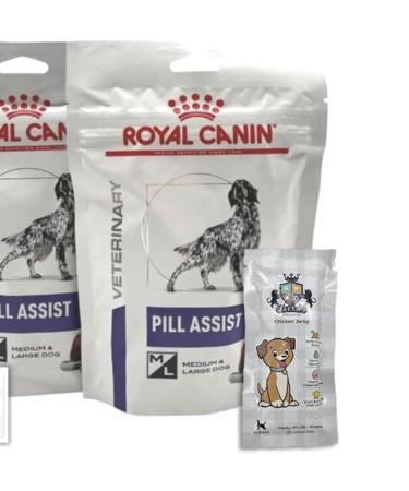 AETN Creations Pill Assist for Medium/Large Dogs 2x 224g Exclusive Treat Makes Giving Medicine to your Dog Easy plus AETN Chicken Jerky Treat
