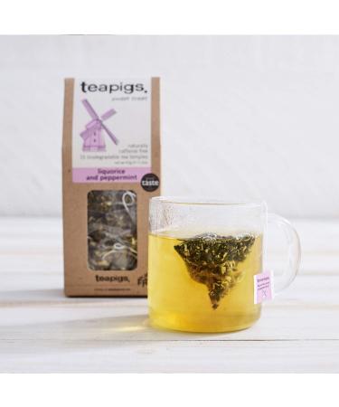 Teapigs Lemon and Ginger Tea Bags Made With Whole Leaves (1 Pack of 50 Tea Bags) & Teapigs Liquorice and Peppermint Tea Made With Whole Flowers (1 Pack of 50 Tea Bags) + Peppermint Tea 125 g (Pack of 1) - Buy Online on SooperMarket.com