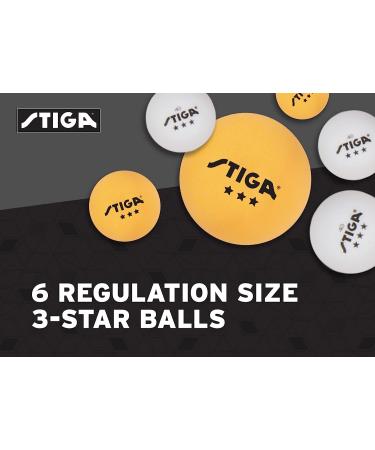 STIGA Performance 4 Player Ping Pong Paddle Set with 6 3 Star Orange and White Balls - Buy Online on SooperMarket.com