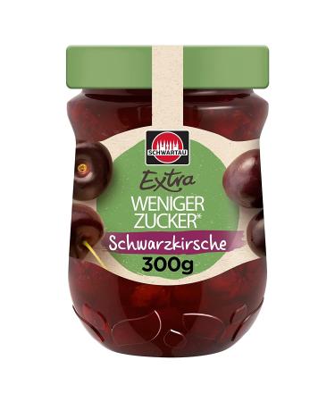 Schwartau Extra Less Sugar Black Cherry reduced sugar fruit spread 300g