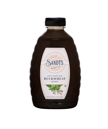Sandt's Buckwheat Honey, Unfiltered Raw Honey, Non-GMO Genuine, Pure Honey (2 lbs)