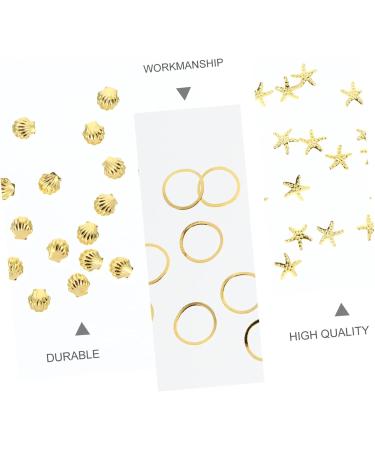 Amosfun 3 Boxes Alloy Nail Accessories Golden Nail Rhinestones Resin Filler Fake Nail Studs Nail Art Stud Eye Gem Glitter Nail Sequins Nail Art Stickers Manicure Accessories Metal 3D Alien - Buy Online on SooperMarket.com