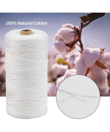 2mm POZEAN Colored Macrame Cord - 220 Yards 100% Natural Cotton Rope for DIY Crafts and Plant Hangers - White - Buy Online on SooperMarket.com