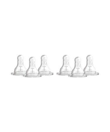 Dr. Brown's Natural Flow Baby Bottle Narrow Nipple - Transition Level T - 6pk - 0m+