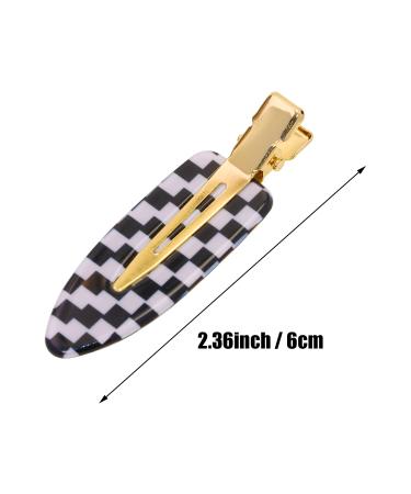 Mini Skater 9Pcs No Bend Hair Clips - Checkerboard Style for Seamless Hairpin, Curl Pin, and Makeup Application - Women's Hair Accessories - Buy Online on SooperMarket.com