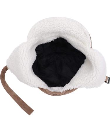 Windproof Coldproof Faux Fur Ushanka Russian Hat | Winter Earflap Hat for Adults & Elders | Thick Plush Lining | Ski & Hunting Trapper Hat - Khaki - Buy Online on SooperMarket.com