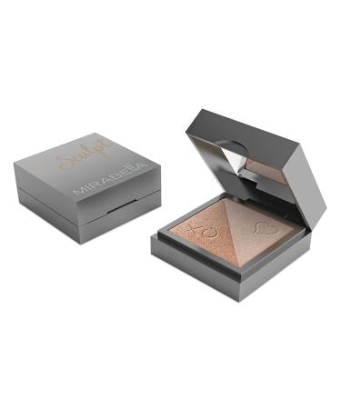 Mirabella Sculpt Contour and Bronzer Duo  Lovestruck / Destiny - Blendable  Mineral-Based Pressed Powders  Matte & Shimmer Shades - Sculpt & Define with Bronzing  Highlighting & Illuminating Colors Lovestruck/Destiny