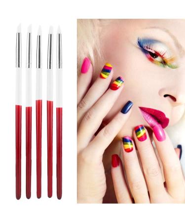 Buy Dekaim Nail Art Pens Set - 5pcs Red & White Silicone Dotting Tools for Perfect Manicure | International Shipping - Buy Online on SooperMarket.com