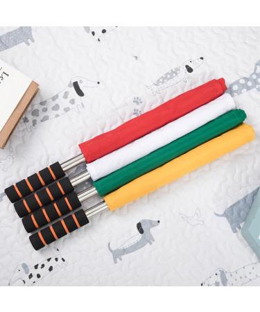 4pcs Stainless Steel Referee Flags with Sponge Handle for Soccer, Football, Volleyball - Yellow, Red, Green, White - Buy Online on SooperMarket.com