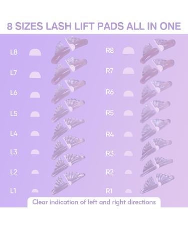 Libeauty Eyelash Lift Pads - Reusable Super-Sticky Silicone Lash Perm Rods | 8 Pairs Shell Shape - DIY Home or Salon Lash Curling Tool - Buy Online on SooperMarket.com