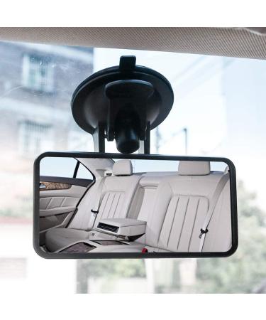 Adjustable Baby Car Mirror | Wide Angle Convex Rearview Mirror for Toddler | Suction Cup | Black - Buy Online on SooperMarket.com