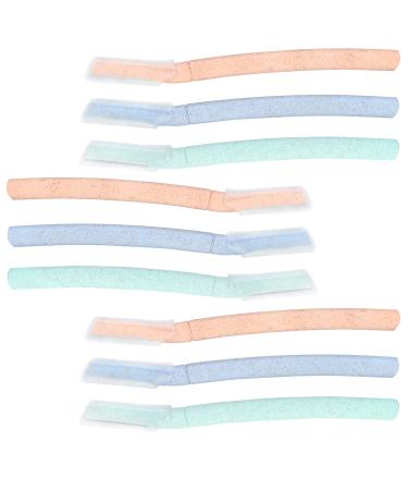 Dedge Eyebrow Razor Multipurpose Dermaplane Facial Razor for Exfoliation Eyebrow Shaper Includes Blade Cover 1 Pack of 9