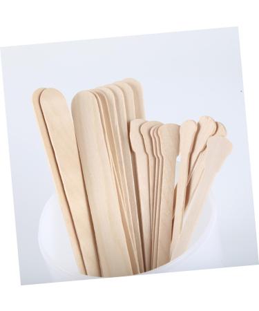 Magiclulu Waxed Wooden Sticks - 100 Pack Hair Removal Spatula & Kids Tinker Set | Practical Wax Applicator for Home Use - Buy Online on SooperMarket.com