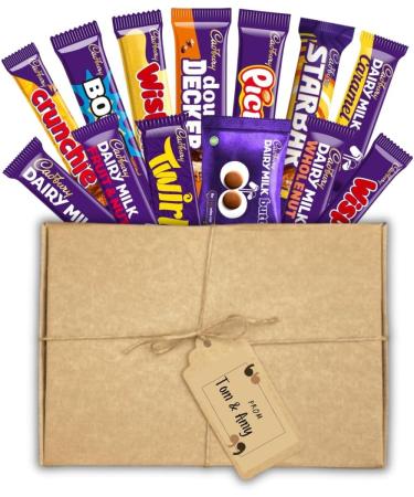 Personalised Cadbury chocolates hamper gift for everyone in unique presentation Full Sized Bars of the most favourite flavours comes with your own meaningful message (Personalised) - Buy Online on SooperMarket.com
