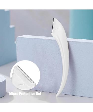 Stainless Steel Eyebrow Scissors with Comb - Trimmer Tool for Women & Girls | Beginner Friendly Eyebrow Razor in White - Buy Online on SooperMarket.com
