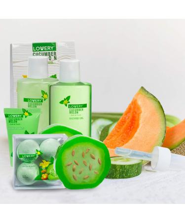 Fathers Day Home Spa Bath Basket Gift Set - Aromatherapy Kit with Natural Cucumber & Organic Melon - 12pc Skin Care Set for Men & Women - Buy Online on SooperMarket.com