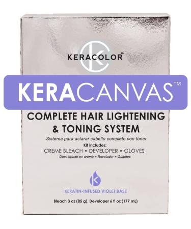 Keracolor Keracanvas Hair Bleach Kit - Complete Hair Lightening & Toning System, 1 count