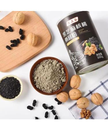 Black sesame walnut and mulberry powder Chinese black bean and black rice soup healthy and nutritious breakfast Congee 600g/can ready to eat soup delicious meal substitute (sugar free 2 cans) sugar free 2 cans - Buy Online on SooperMarket.com