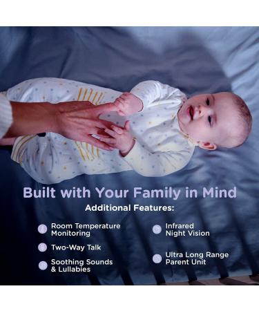 Hubble Nursery Pal Connect Touch 5 HD Baby Monitor with Camera & Audio | Room Temperature Sensor, 2-Way Talk, Night Vision, WiFi Camera | Interactive Education Content Included - Buy Online on SooperMarket.com