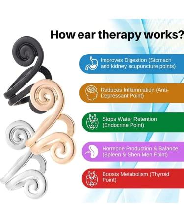 MiNGQIU Zunis Acupressure Sugar Regulator Earrings Acupressure Slimming Earrings Non Piercing Acupressure Earrings for Women Men (Light Gold-2pairs) - Buy Online on SooperMarket.com