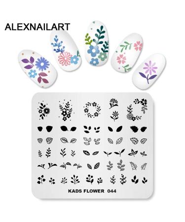 4Pcs Nail Art Stamping Plates - Flower Series DIY Manicure Templates for Fashionable Nail Designs - Buy Online on SooperMarket.com