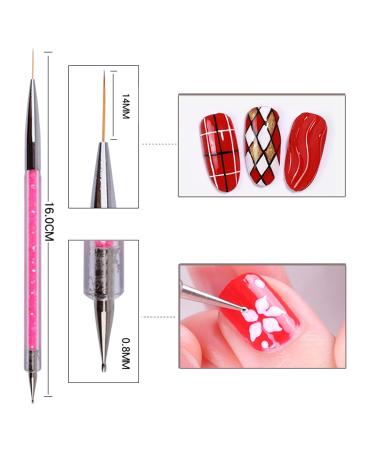 Rnitle Nail Art Fineliner Brush Set (5 Pieces) - Professional Detail Brushes for Nail Design & Painting | Perfect for Salons & Nail Care - Buy Online on SooperMarket.com