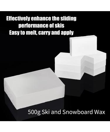 Tondiamo All Temp Snowboard Wax Block 500g with Scraper - Ski & Snowboard Wax Kit | White Snowboarding Wax for Downhill Tuning & Maintenance - Buy Online on SooperMarket.com
