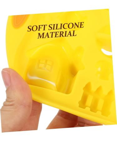 Alipis Baking Tools Silicone Molds Decorative Food Mold Ice Cube Tray Baby Food Mold Pudding Mold Flexible 15X12X3cm Yellow - Buy Online on SooperMarket.com