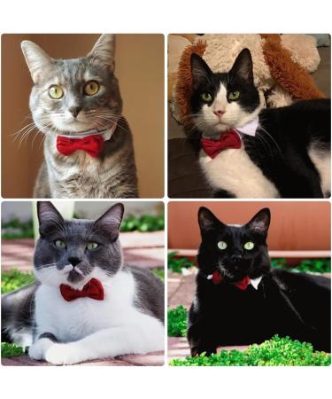 Formal Pets Bowtie Adjustable Pets Dog Cat Bow Tie Pet Necktie Collar Elegance False Kitten Necktie Collar Trendy Bowties for Wedding Birthday Christmas Costumes Neck Collar for Dogs and Cats (L) - Buy Online on SooperMarket.com