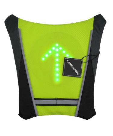 FANCYWING LED Turn Signal Bike&Electric Scooter Pack Accessory/LED Backpack Widget with Direction Indicator - USB Rechargeable Bag Safety Light for Cycling at Night Waterproof Safe Bicycle.