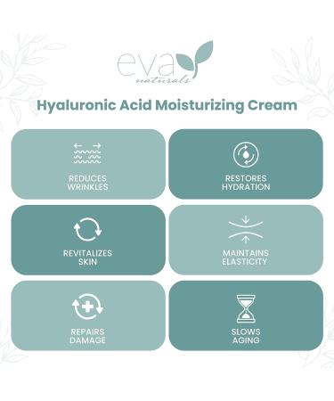 Eva Naturals Hydrating Face Cream with Hyaluronic Acid - Anti-Aging Moisturizer with Aloe Vera & Retinol - Firming Day & Night Cream (1.7 Fl Oz) - Buy Online on SooperMarket.com