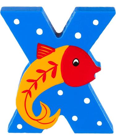 Orange Tree Toys Wooden Letter X for X-Ray Fish - Personalized Baby Name Decoration - Animal Nursery Decor - Buy Online on SooperMarket.com
