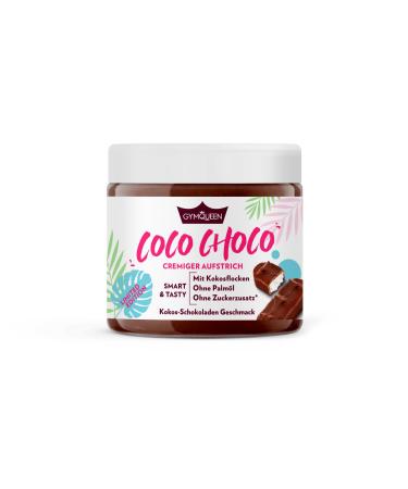 Gym queen Queenella coconut chocolate 250g spread without palm oil incomparable creaminess chocolate spread with coconut flakes coconut chocolate 250 g (1 Pack)