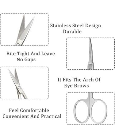 Eastrise Nail Scissors Eyebrow Scissors Professional Multi-Purpose Manicure Curved Blade Scissors for Men and Women Nails Cuticle and Thick Toenails - Buy Online on SooperMarket.com