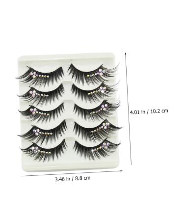 Beavorty 5 Pairs Diamond Eyelashes | Colorful Lash Extensions & Royal Silk False Lashes with Rhinestones | Natural Look Makeup - Buy Online on SooperMarket.com
