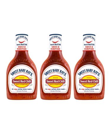 Sweet Baby Ray's, Wing Sauce & Glaze, Sweet Chili, 16oz Bottle (Pack of 3) 16 Fl Oz (Pack of 3)