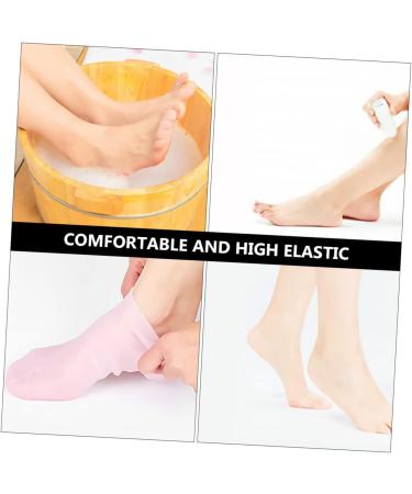minkissy 1 Pair Sock Spa Gel Booties Silicone Gel Skin Protect Soles Skin Soles Moisturizer Moisturizing Heel Sleeves Humidor Gel Heels Lotion Women's Foot Essential Oil Pink Sebs 38X7.5X1cm - Buy Online on SooperMarket.com