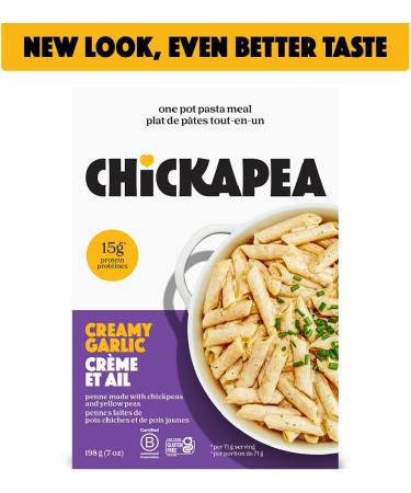 Chickapea One Pot Chickpea Pasta - Creamy Garlic - 198g (Pack of 6) Creamy Garlic 198 g (Pack of 6) - Buy Online on SooperMarket.com