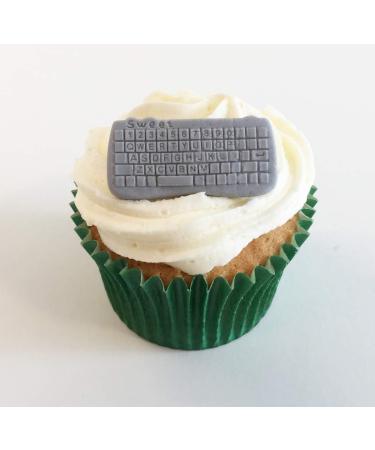 6 Sugar Keyboard and Mouse Cake Toppers. Edible Unique and Made with Love in The UK! - Buy Online on SooperMarket.com