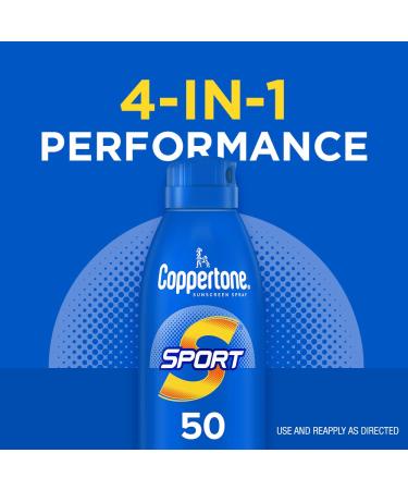 Buy Coppertone Sport Sunscreen Spray SPF 50 - Water Resistant Broad Spectrum Protection | 5.5 Oz - Buy Online on SooperMarket.com