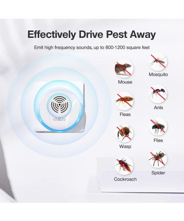 Ultrasound Pest Control | 6-Piece Electric Insect Repeller for Mosquitoes Mice Spiders & More | Effective Interior Plug-In Solution - Buy Online on SooperMarket.com