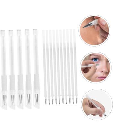 MUSISALY 1 Set Fixed Point Line Pen Brow Pencil Mark Pens Portable Marking Pen Tattoos Marker White Plastic 15.00X0.80X0.80CM White - Buy Online on SooperMarket.com