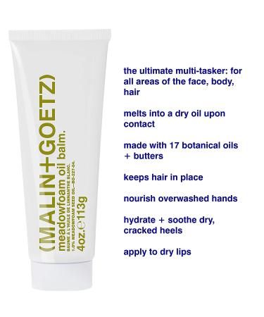 Malin + Goetz Meadowfoam Oil Balm - Multi-Purpose Moisture Protection for Skin and Hair - Anti-Aging, Dry Skin, Chapped Lips - 1 Fl Oz - Buy Online on SooperMarket.com
