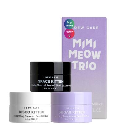 I DEW CARE Peel Off Face Mask Set - Mini Meow Trio | With With Hazel  Travel Size  Spa day  Gift Set  Hydrating  Illuminating  Exfoliating 01 Mini Meow Trio (NEW-2nd Gen)