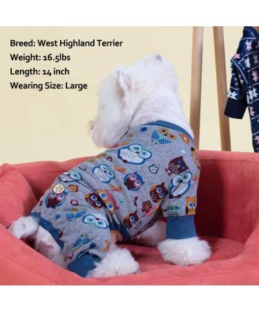 Kyeese Owl Dog Pajamas - Soft Lightweight Onesie for Medium Dogs - X-Large Size - Buy Online on SooperMarket.com